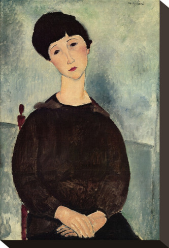 Jeune Fille Brune Assise - Amedeo Modigliani Paintings